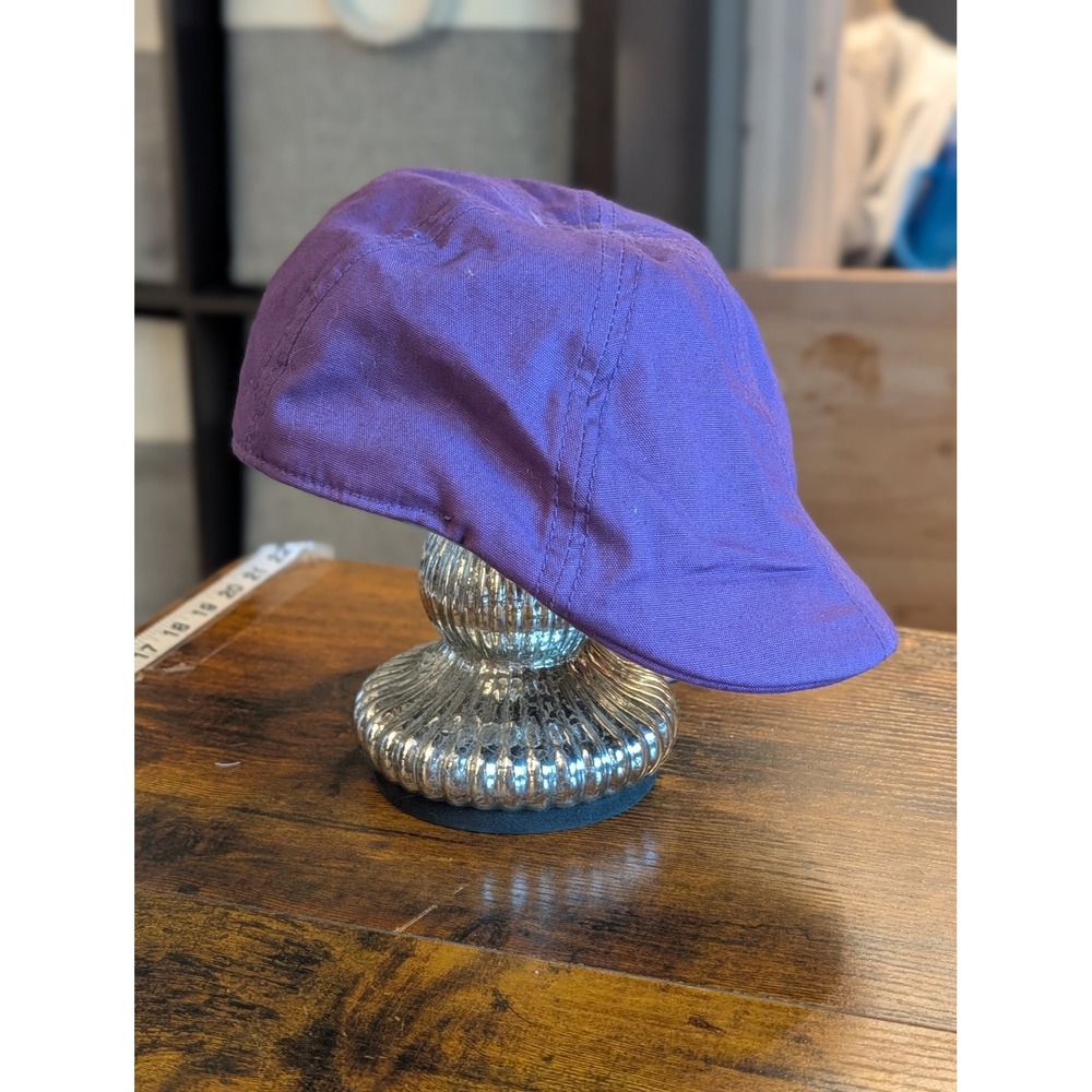 Lids Purple Cotton Six Panel Driver Newsboy Ivy Flat Cap Golf Hat S/M NWT  Golf